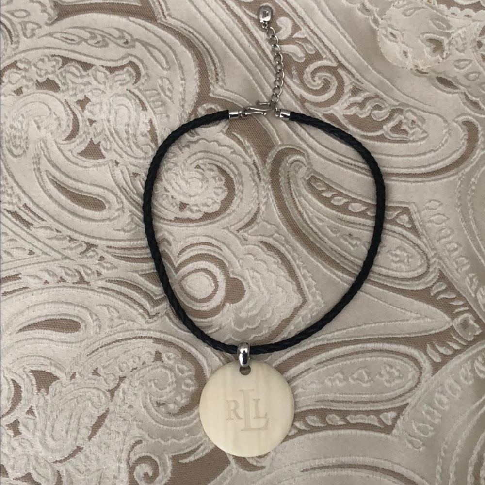 Ralph Lauren braided logo chocker necklace